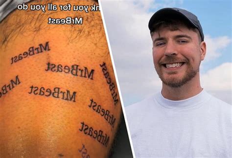 TikToker Inks Eight Tattoos Of "MrBeast" On Himself To Meet Him!