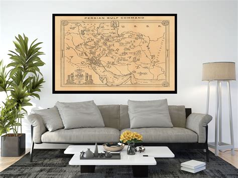 Old Map of Iranian, Vintage Map Poster,vintage Pictorial Map Poster, Map Art,poster Print,canvas ...