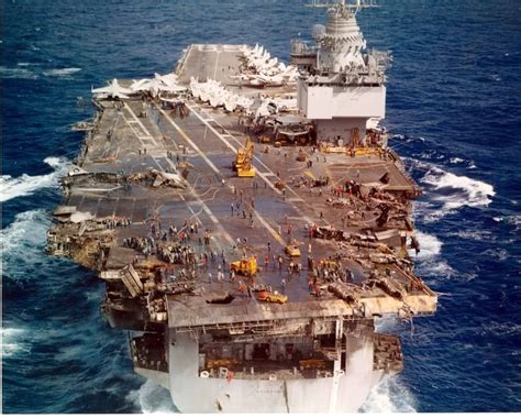 USS Enterprise CVAN 65 during the fire occurred on January 14, 1969 ...