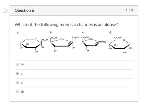 Solved Which of the following monosaccharides is an aldose? | Chegg.com