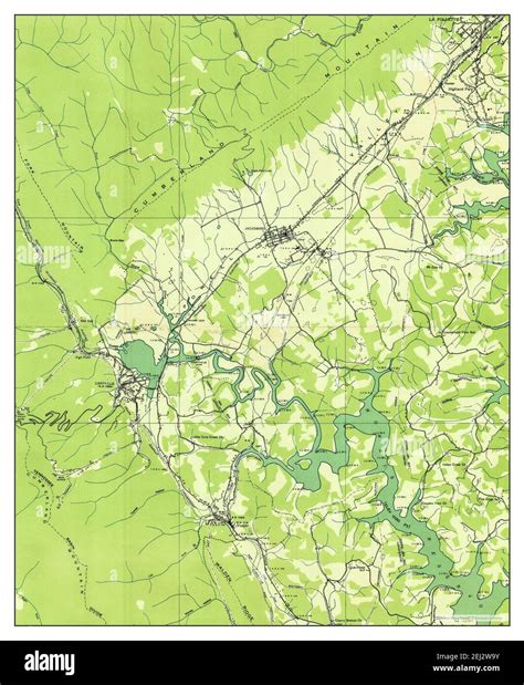 Jacksboro, Tennessee, map 1936, 1:24000, United States of America by Timeless Maps, data U.S ...