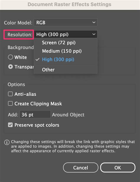 How to Change Resolution (DPI/PPI) in Adobe Illustrator