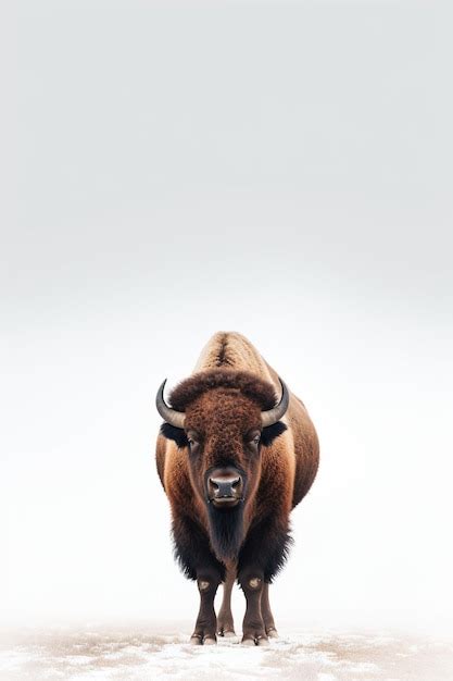 Premium AI Image | Minimalistic view of an American Bison in its habitat