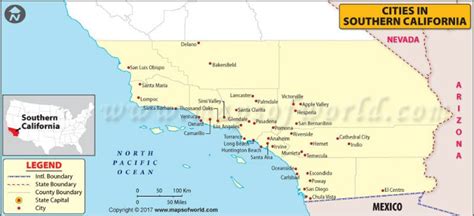 Map of Southern California Cities | Southern California Cities | Southern california map ...