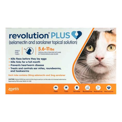 Revolution Plus for Large Cats 11-24lbs (5-10Kg) Green 3 PACK