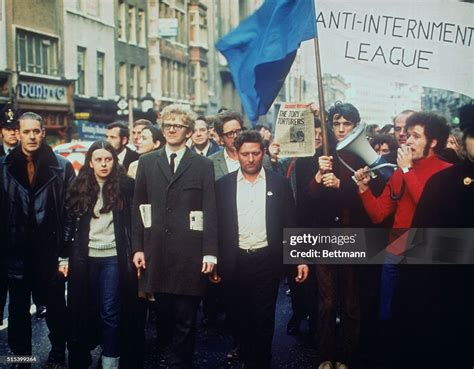 Irishmen Protest. Fiery Ulster girl M. P. Bernadette Devlin , begins ...