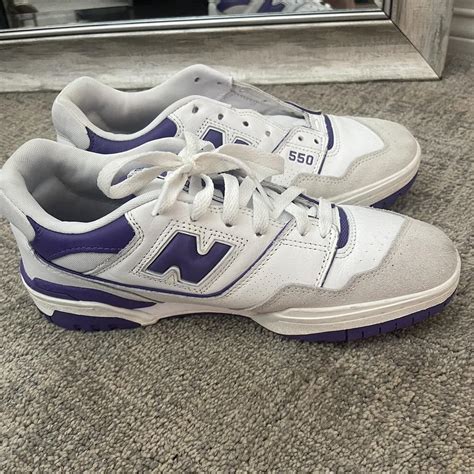 White purple new balances Men 7.5/ W 9 - Depop