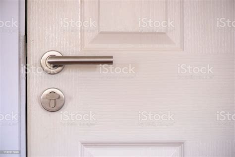 Close Up White Closed Door On White Background Stock Photo - Download ...