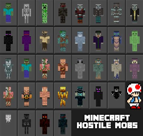 MCPE/Bedrock Minecraft Hostile Mobs 1.1 (Skin Pack) – Minecraft Skins – MCBedrock Forum