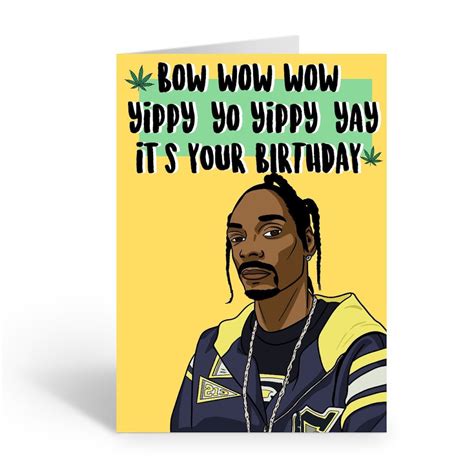 Snoop Dogg Birthday Card A6 Greeting Card - Etsy