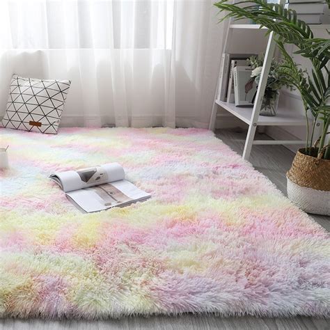 Acheter tapis shaggy MULTICOLORE à pas cher | Tapis de salon ...