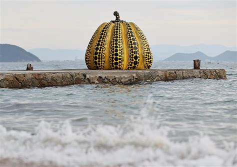 Yayoi Kusama’s yellow pumpkin sculpture is back on Naoshima Island, Japan - WSVN 7News | Miami ...