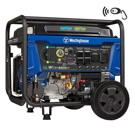 Westinghouse WGen9500DF 12,500/9,500-Watt Dual Fuel Portable Generator - SelectSafety.net