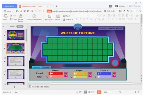 Wheel Of Fortune Template For Powerpoint