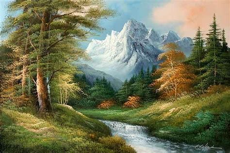 Landscape Painting Original Oil Tree Mountain Nature Autumn Forest ...