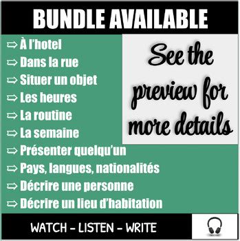 Présenter Quelqu'un - French Dictée Activity Beginners Listening Comprehension