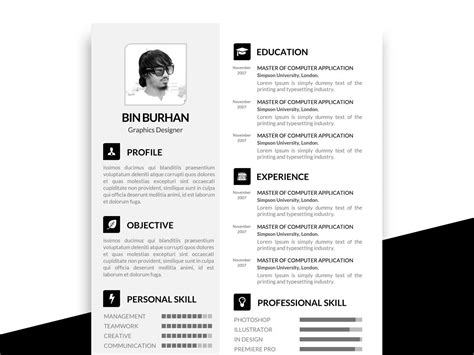 PSD Resume Template Free Download in 2025 - ResumeKraft