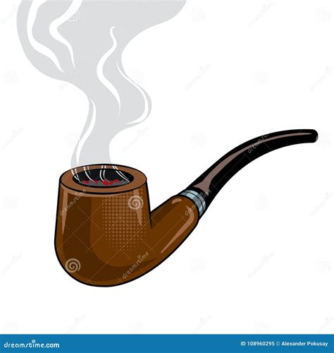 Smoking Pipe Pop Art Vector Illustration Stock Vector - Illustration of retro, conceptual: 108960295