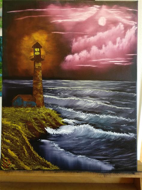 Bob Ross Lighthouse Painting at PaintingValley.com | Explore collection of Bob Ross Lighthouse ...