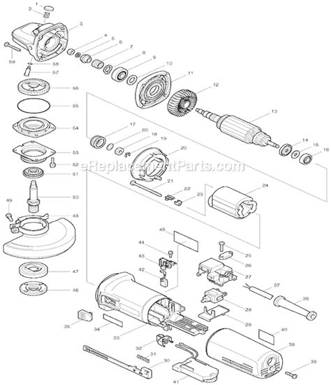 Makita Angle Grinder Parts Diagram | Reviewmotors.co