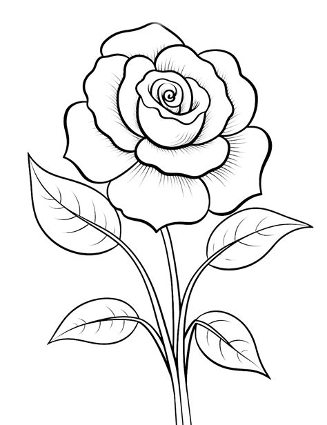 75 Flower Coloring Pages: Free Printable Sheets | Flower drawing ...