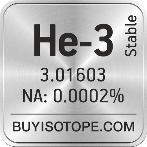 He-3 Isotope, Enriched He-3, He-3 Gas, He-3 Price, He-3 Applications