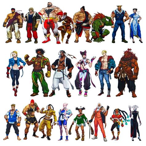 Characters Roster Concept Art - Street Fighter VI Art Gallery | Street fighter characters ...