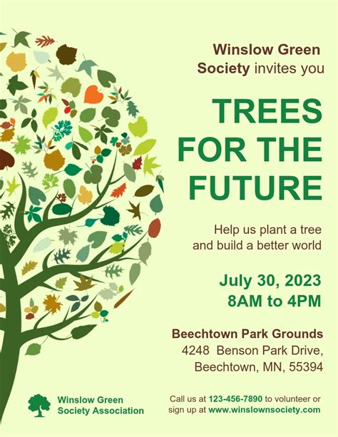 Illustrative Tree Planting Event Poster - Venngage