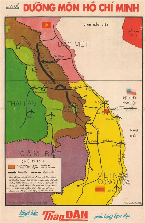 Bản Đồ Đường Mòn Hố Chí Minh. [Ho Chi Minh Trail Map].: Geographicus Rare Antique Maps