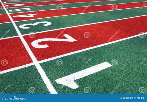 Athletic Track Markings stock image. Image of white, lane - 22030379