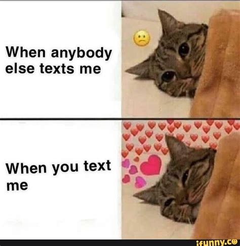 When anybody else texts me - iFunny | Cute love memes, Cute memes, Flirty memes