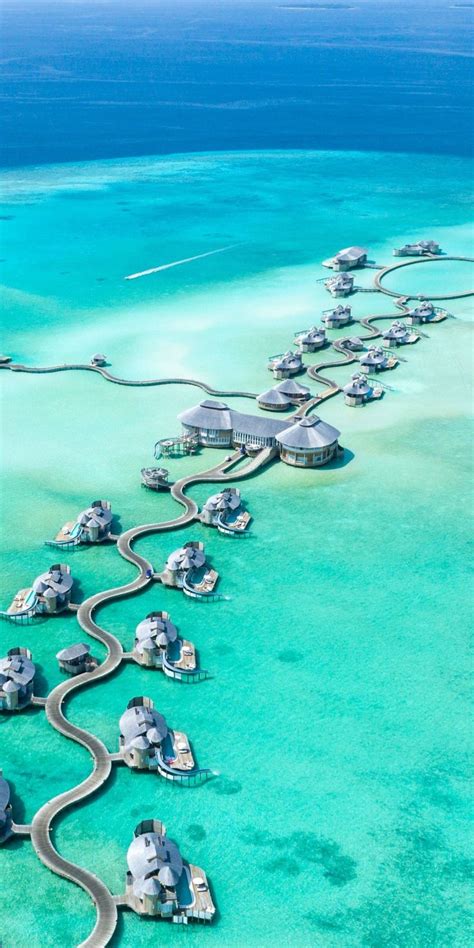 Resorts, villas, aerial view, sea, Maldives, 1080x2160 wallpaper (With images) | Maldives ...