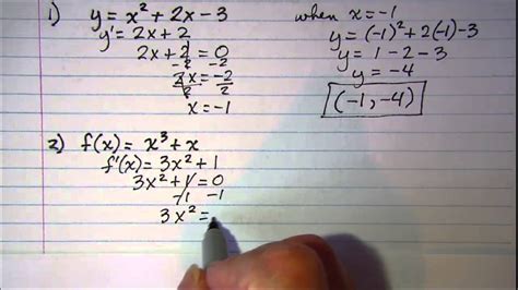 Determining the point where graph has a horizontal tangent line - YouTube