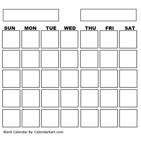 20+ Free Printable Blank Calendar Templates (Undated)