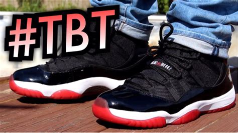 "Bred" Air Jordan 11 Campout Footage & On-Feet #TBT - YouTube