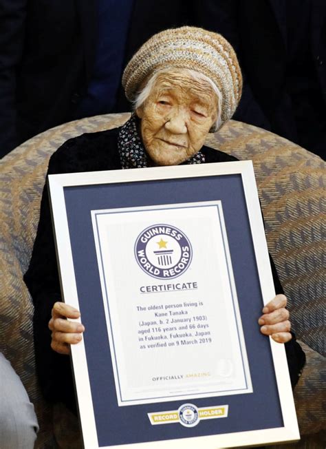 Japanese woman honored by Guinness as oldest person at 116