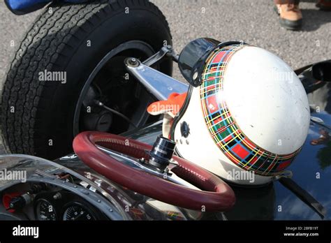 2010 GOODWOOD Revival - Jackie Stewart classic racing helmet Stock ...