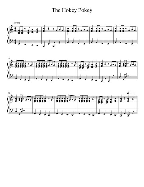 The Hokey Pokey Sheet music for Piano (Solo) | Musescore.com