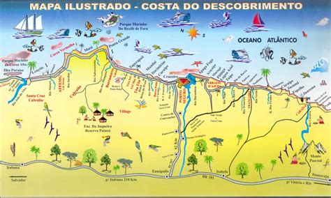 Mapa y plano de Porto Seguro, Brasil