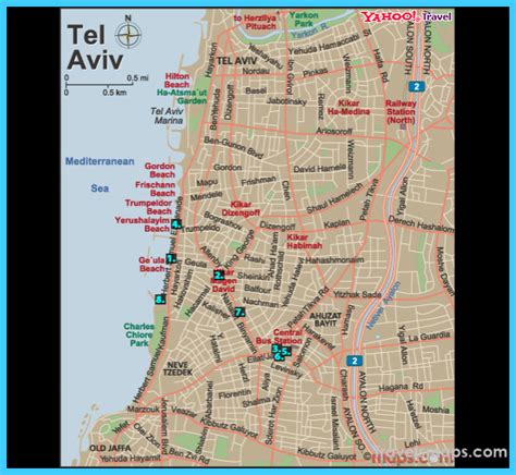 Map of Tel Aviv - TravelsMaps.Com