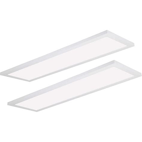 LEONLITE 1x4 ft LED Flush Mount Panel Light, Dimmable Drop Ceiling Light, 40W Flat Surface Mount ...