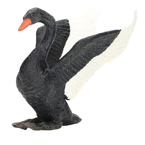 Black Swan Figurine Lifelike Appearance Eco Friendly PVC Stimulate ...