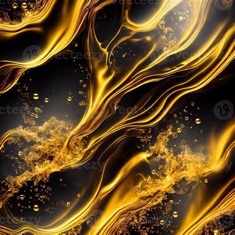 abstract background of luxury black and gold smoke cloud, generative art by A.I. 21772445 Stock ...