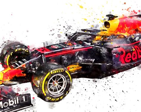 Red Bull F1 car poster Red Bull Formula 1 art print wall art | Etsy