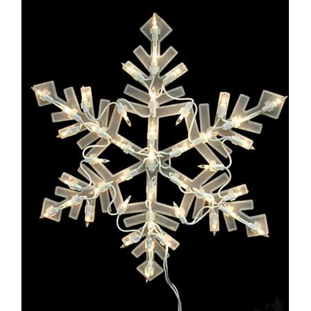 16" Lighted Snowflake Christmas Window Silhouette Decoration - Walmart.com