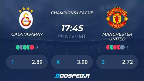 Galatasaray vs Manchester United» Predictions, Odds, Live Score & Stats