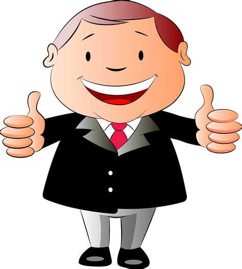 Businessman with Two Thumbs Up, illustration 34497319 Vector Art at Vecteezy