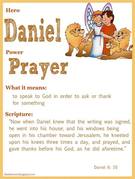 Daniel Scripture Hero Chart | Bible lessons for kids, Daniel and the ...