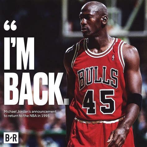 Where did the iconic Michael Jordan quote "I'm back" come from?