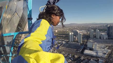 My Vegas Stratosphere Sky Jump Experience!! #Brave - YouTube